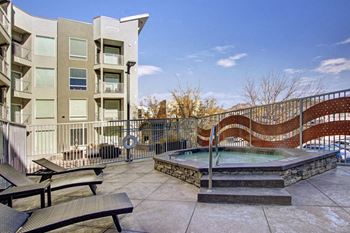 Sun deck and hot tub
